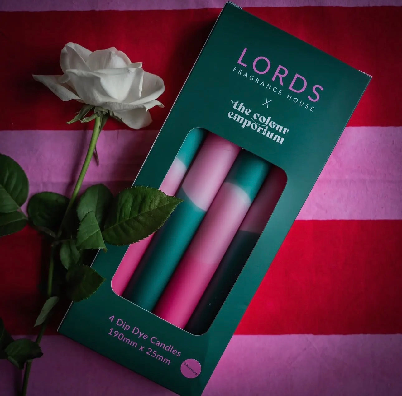 Lords Fragrance House Yellowstone hand-dipped dinner candles (set of 4)
