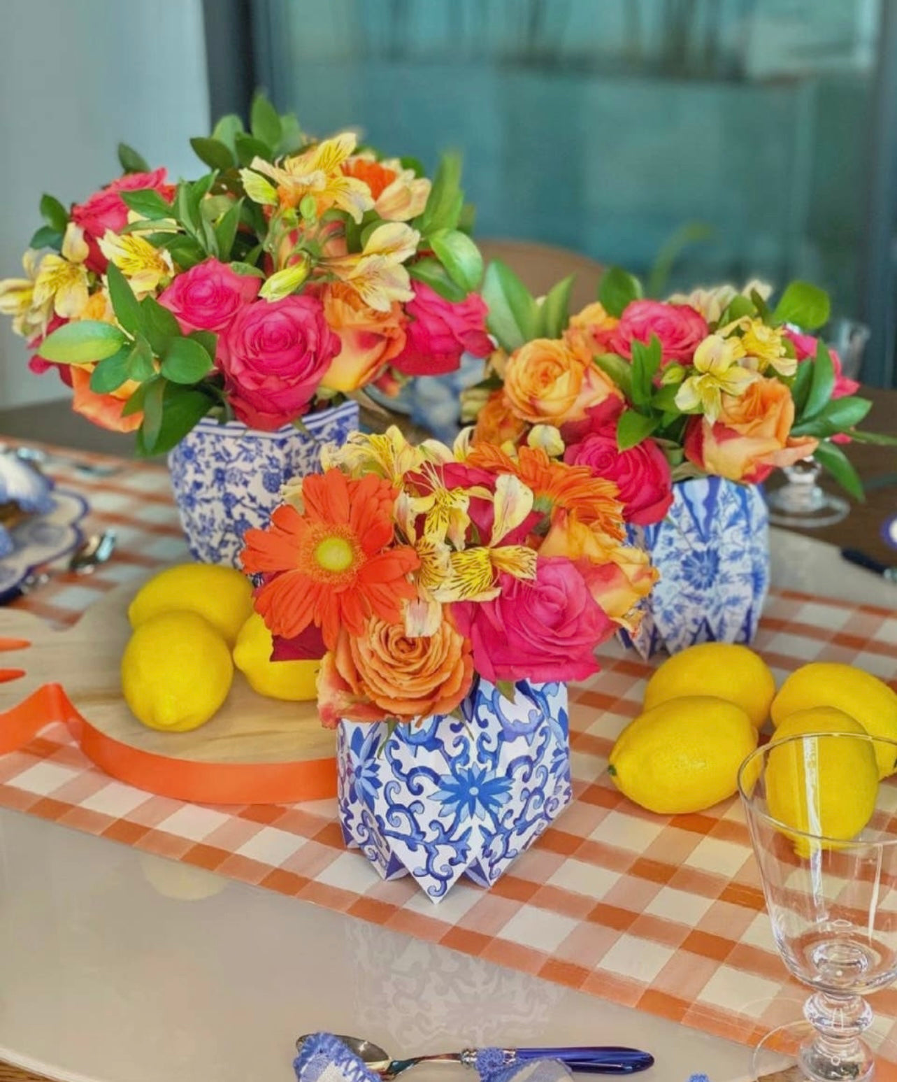 Chinoiserie paper vase wraps