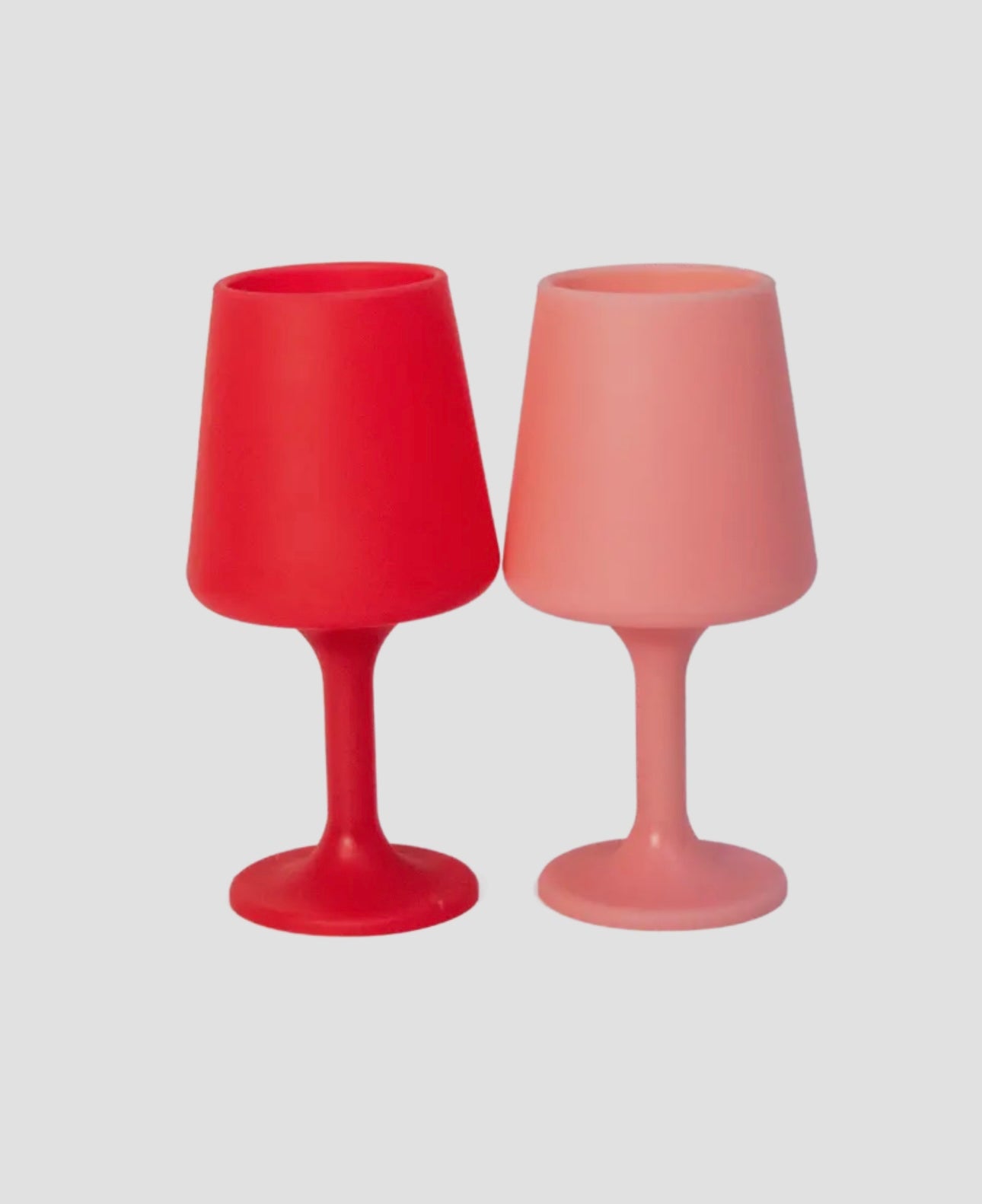 Unbreakable silicone wine glasses - cherry & blush