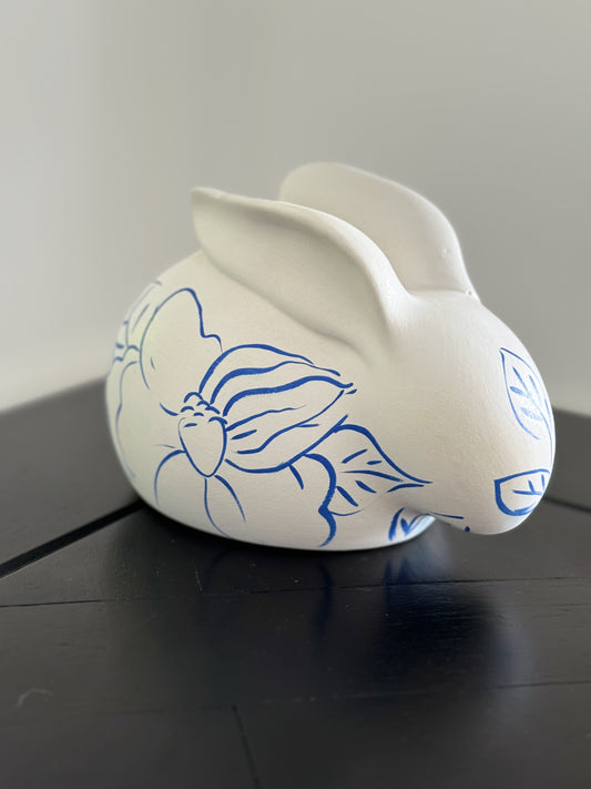 Magnolia hand-painted bunny - large